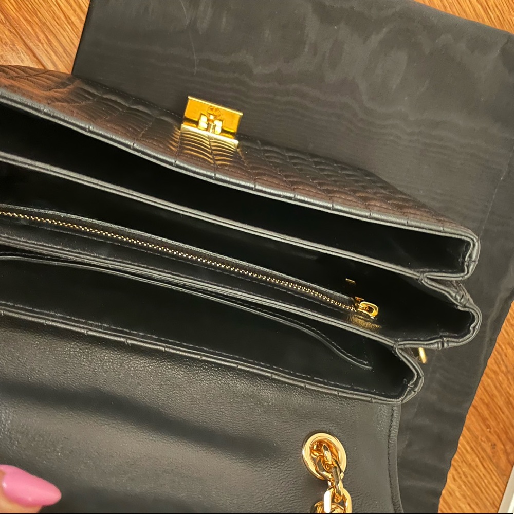 CELINE Calfskin Quilted Medium C Bag Black - Picture 8 of 16